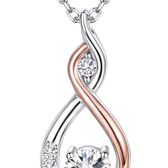 MISSLAN Necklaces for Women 925 Sterling Silver Womens Necklace Infinity Love Pe